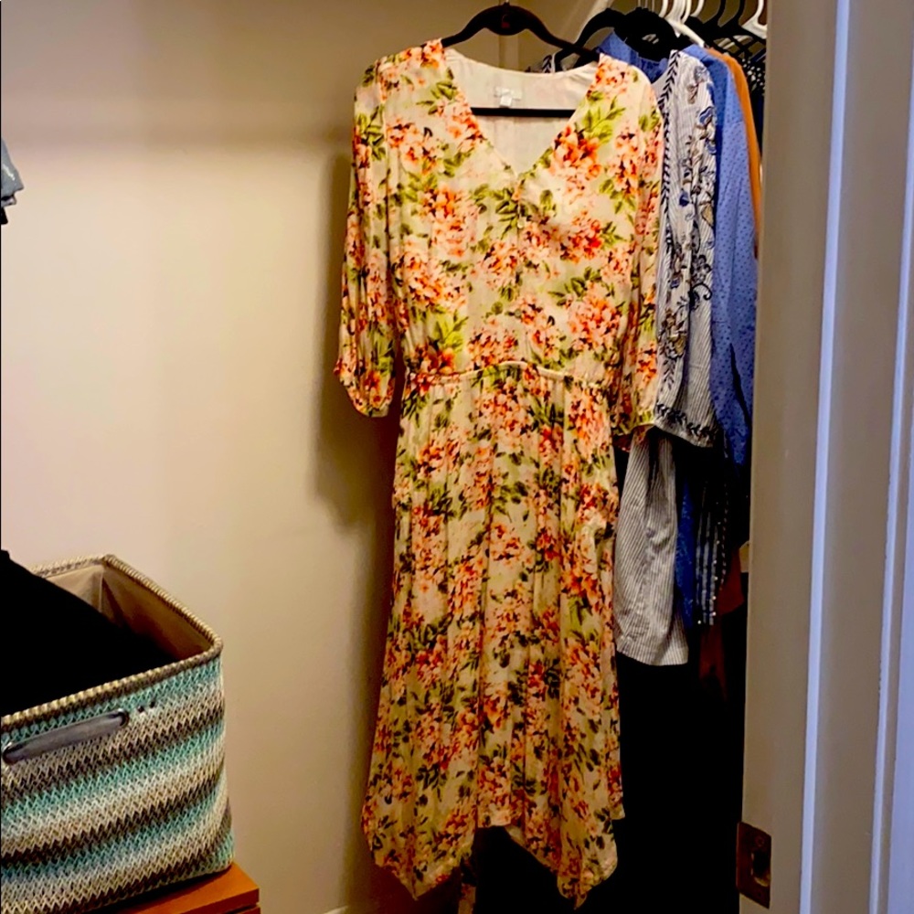 Long floral maxi dress